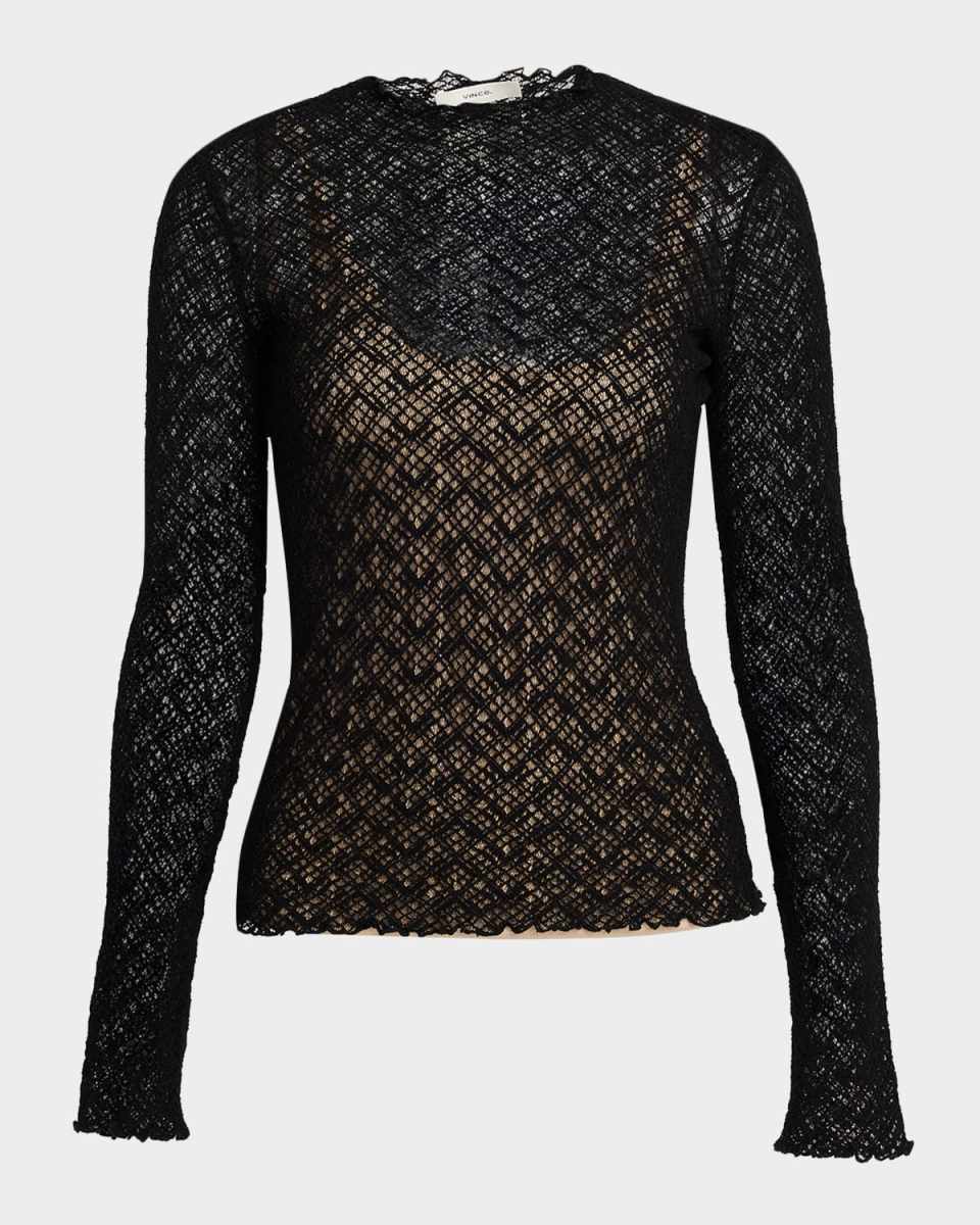 Lace Mock-Neck Top